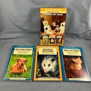 Amazing Stories Terrific Pet Tales Set of 3 Books Dogs + Cats + Wildlife